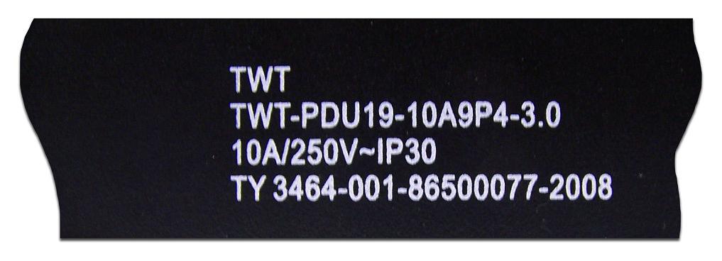 Блок распределения питания Lanmaster TWT-PDU19-10A9P4-3.0 верт.размещ. 9xSchuko базовые 10A C14 3м фото 2