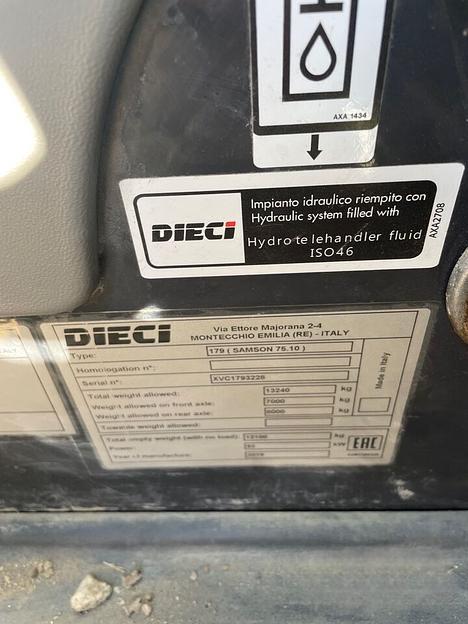 Телескопический погрузчик Dieci Samson 75.10, наработка 2907 м/ч фото 6