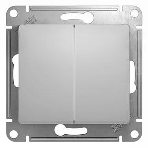 Systeme electric GSL000351 GLOSSA 2-клавишный ВЫКЛЮЧАТЕЛЬ, сх.5, 10АХ, механизм, АЛЮМИНИЙ фото 4