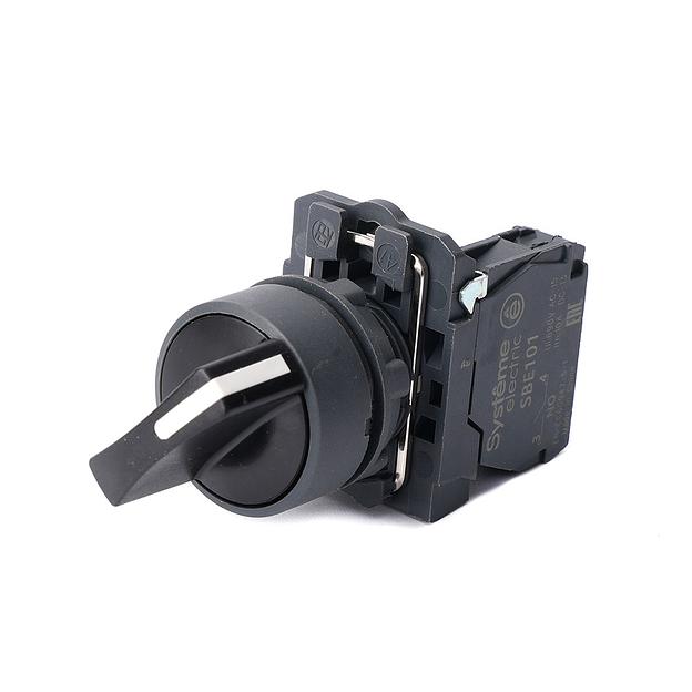 Переключатель SB5 в сборе модульный 22мм 2 позиции с фиксацией 1НО фото 1