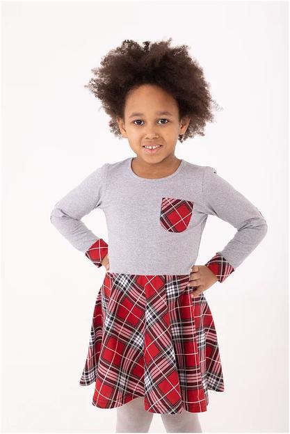 Платье Золотой ключик, в клетку ОПТ фото 1