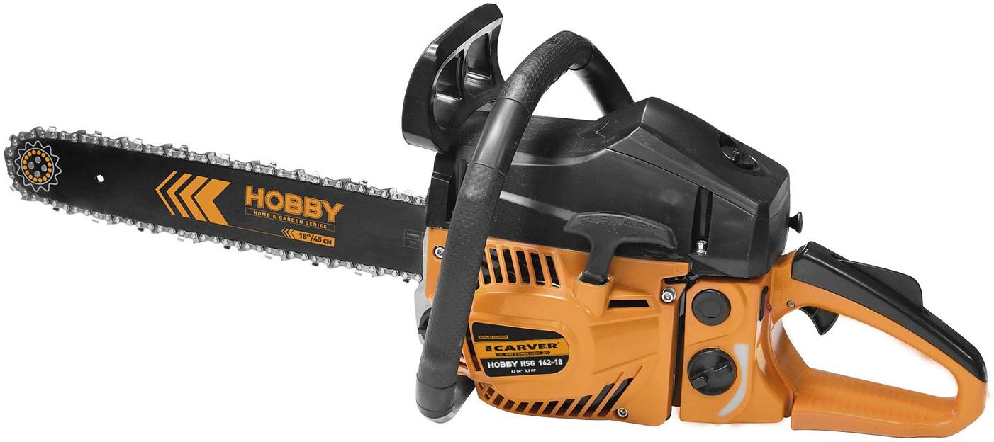 Электрическая цепная пила Carver HOBBY HSG 162-18 2400Вт 3.2л.с. дл.шин.:18" (45cm) фото 1