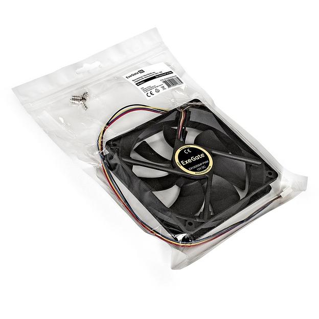 Вентилятор 12В DC ExeGate EX12025S4P-PWM 120x120x25 мм, Sleeve bearing (подшипник скольжения), 4pin, PWM, 25dBA фото 5