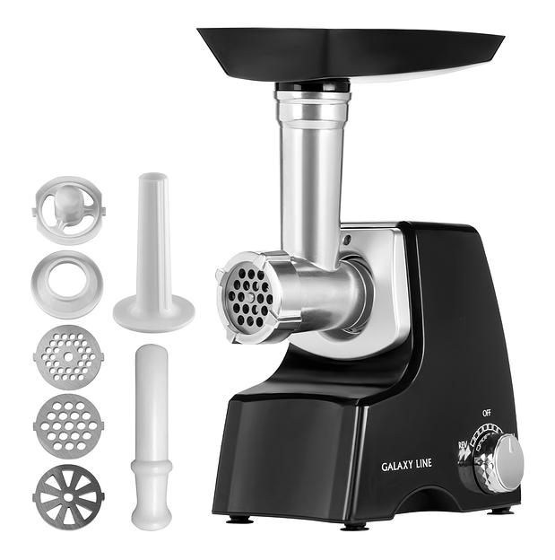 Мясорубка Galaxy Line GL 2415 1500Вт черный/серебристый фото 1