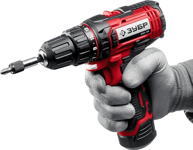 Дрель-шуруповерт Зубр ДШЛ-125-22 аккум. патрон:быстрозажимной фото 5
