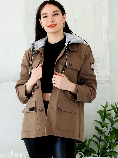 Жакет джинсовый «Спортсити» хаки 44 ОПТ фото 4