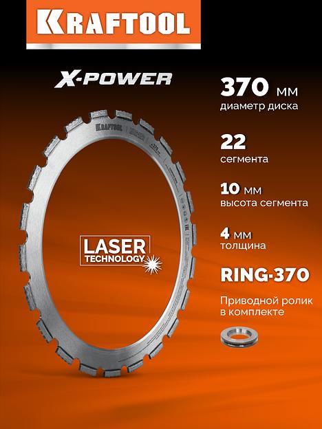 KRAFTOOL RING-370, алмазное кольцо для кольцерезов 370мм (36690) фото 2