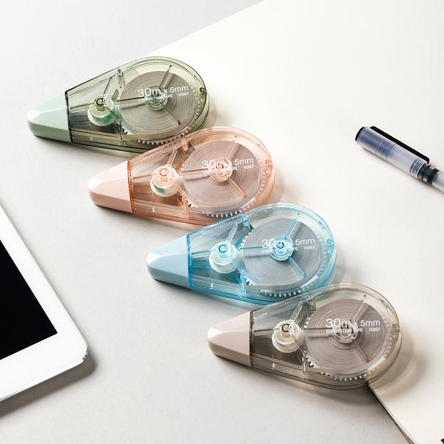 Лента коррект. Deli EH367 30мх5мм ассорти корпус белый блистер фото 3