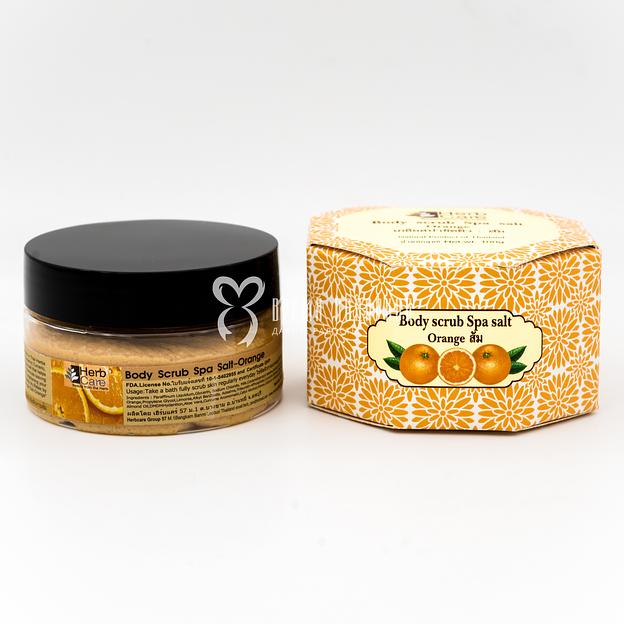 Спа-скраб для тела солевой с апельсином, 100 г HERBCARE фото 1