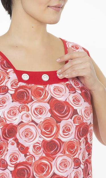 Сарафан женский на широких лямках, с декоративными пуговицами и карманами. Принт, большой размер (48-56), Опт фото 5