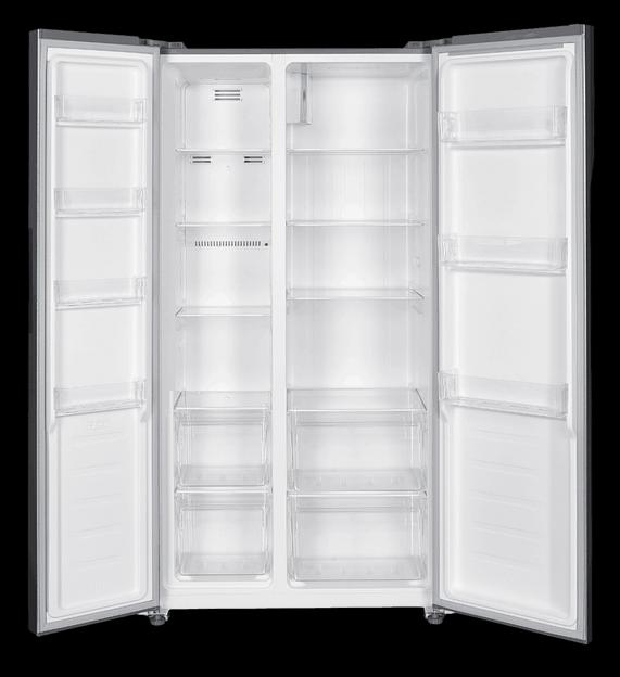 Холодильник KRAFT KF-MS4801DI графит двухкамерный, 316/164 л, морозилка слева, No Frost Side-by-Side фото 2