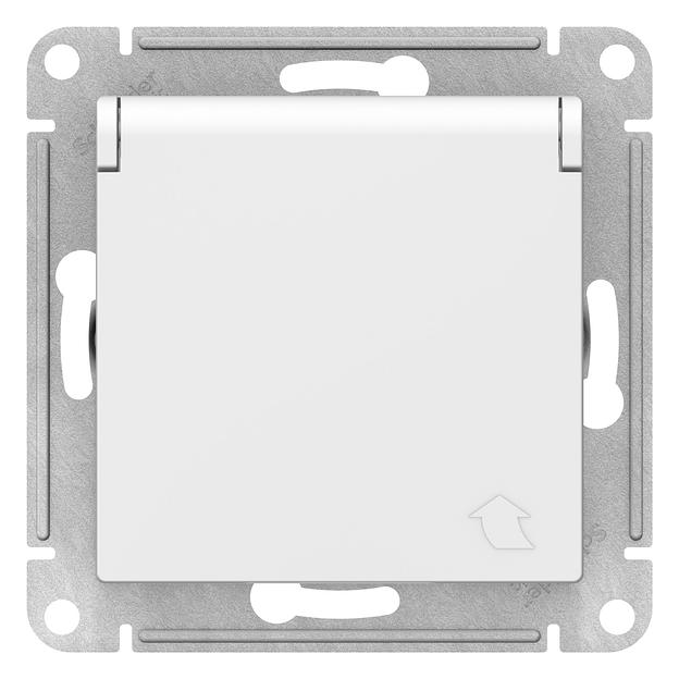 ATLASDESIGN РОЗЕТКА с заземл. со шторками с крышкой, 16А, IP20, механизм, ЛОТОС фото 1