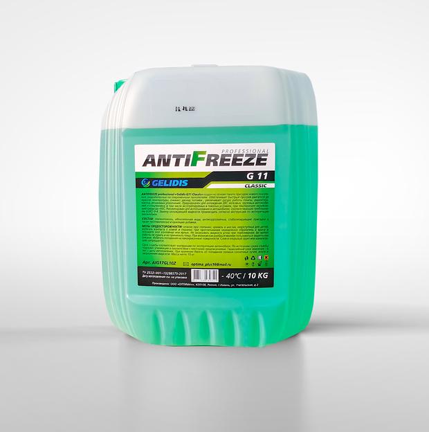 Antifreeze professional «Gelidis G11 Classic» зеленый 10 кг опт фото 1