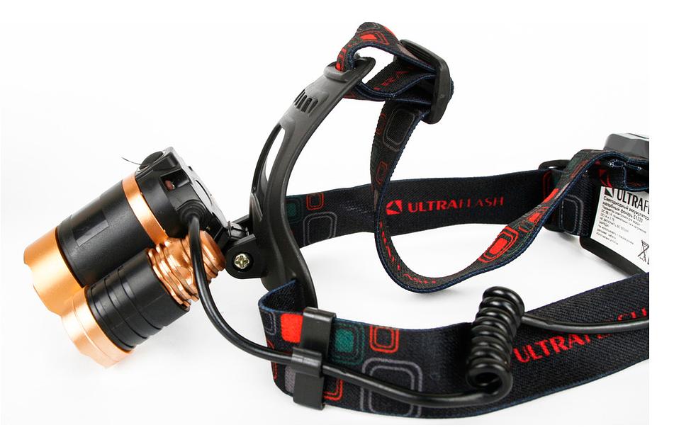 Фонарь налобный Ultraflash E1333 черный 4Вт лам.:светодиод. встроенный аккумулятор (13903) фото 5