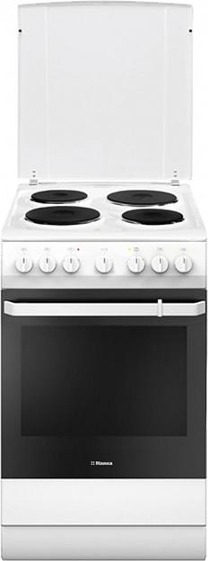 Плита Электрическая Hansa FCEW54109 белый эмаль (металлическая крышка) фото 1