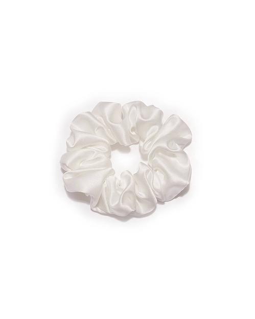 Шёлковая резинка для волос Classic «Natural White» ОПТ фото 1