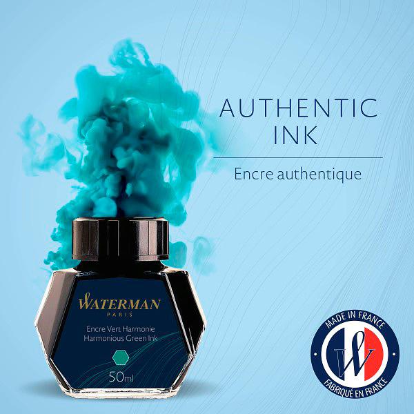 Флакон с чернилами Waterman Standard (CWS0110770) Harmonious Green чернила 50мл для ручек перьевых (1шт) фото 2