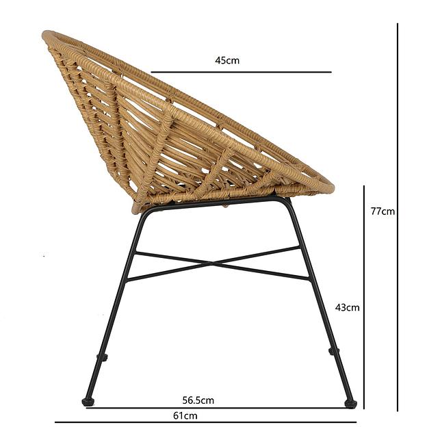Стул Vetle Round, ротанг фото 3