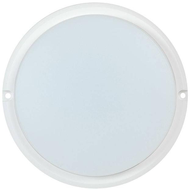 Светильник светодиодный ДБП-8w 4000К 530Лм IP54 круглый пластиковый белый (LDPO0-4001-8-4000-K01) фото 1