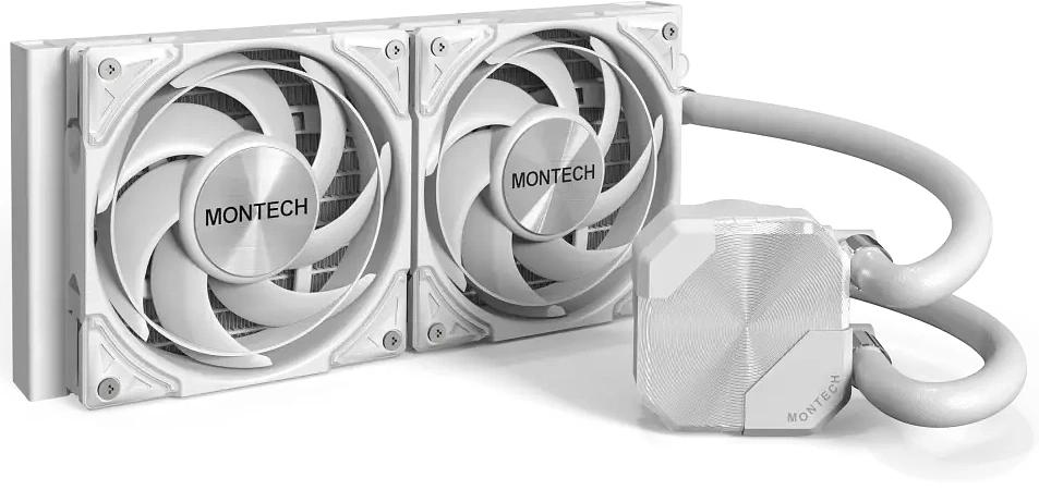 Система водяного охлаждения Montech HyperFlow Silent 240 Soc-AM5/AM4/1200/1700/1851 белый 4-pin 24.8dB Al 310W Ret (HS240WH) фото 1
