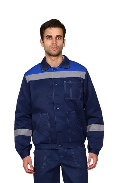 Костюм «Легион+» (куртка, брюки), тк. грета, темно-синий с васильком опт фото 1