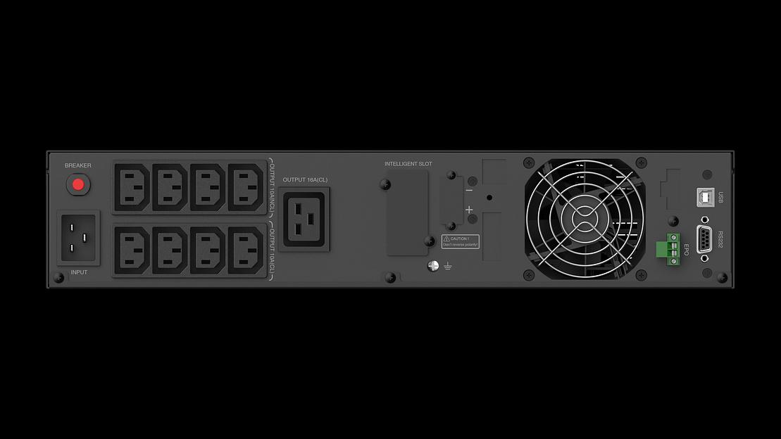 ИБП CBR [ESN-3KRT-9I-LCHERSC] Online 3000VA/3000W RT 9 x C13, LCD, HID-USB, RS232, EPO, SNMP slot фото 3