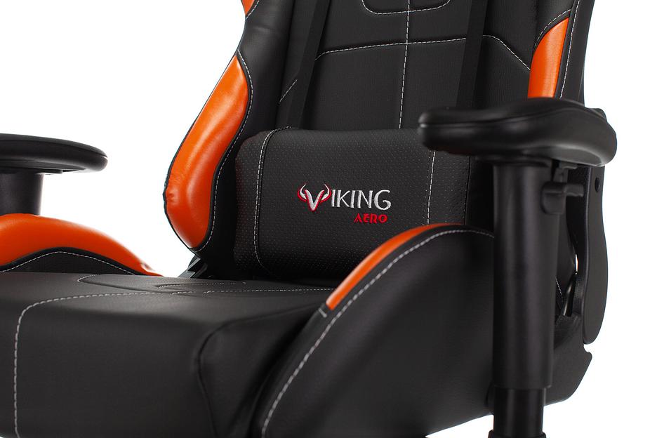 Кресло игровое Бюрократ VIKING 5 AERO черный/оранжевый искусственная кожа с подголов. крестовина пластик фото 9
