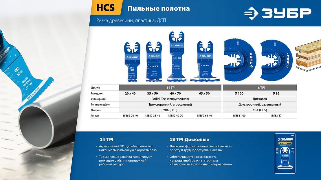 ЗУБР HCS 40x70 мм, 14TPI полотно пильное, быстрый рез: дерево, пластик, ГКЛ, QUICK Uni-Lock (15552-40-70) фото 6