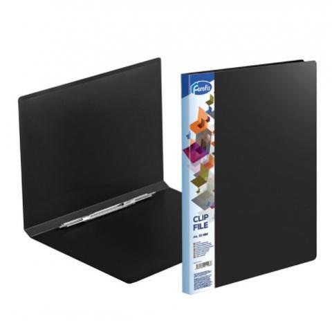 Папка для бумаг с пружинным сшивателем, А4, 0,60 мм, ПП, черный, Forofis Clip A фото 1