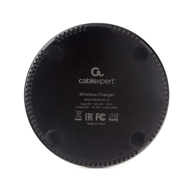 Беспроводной адаптер питания Cablexpert MP3A-PC-32 Qi 10Wt, 7,5Wt, 5Wt, черный (272023) фото 3
