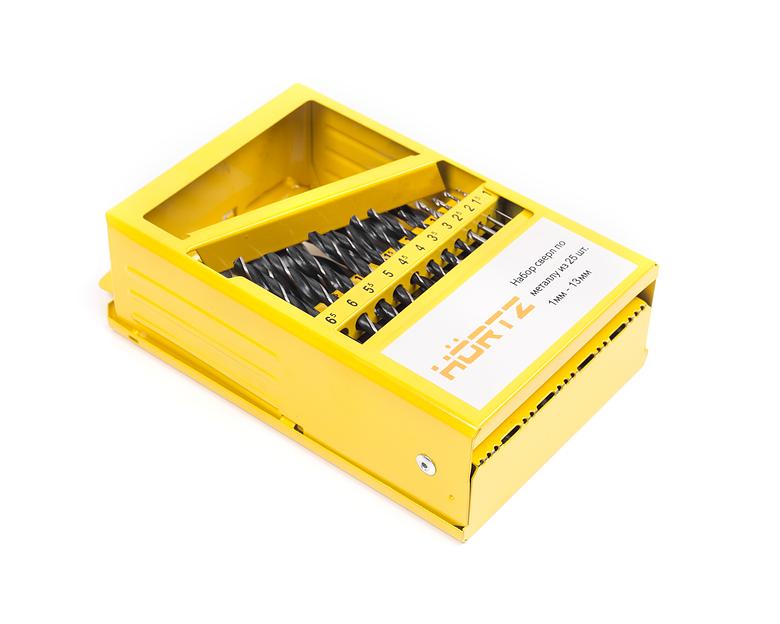 Набор сверл 1-13 метал. кейс 25 шт. Р6М5 HOR с поверкой фото 3