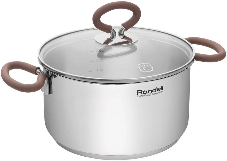 Кастрюля Rondell Etery RDS-1600 5.1л. d=24см (с крышкой) стальной фото 1