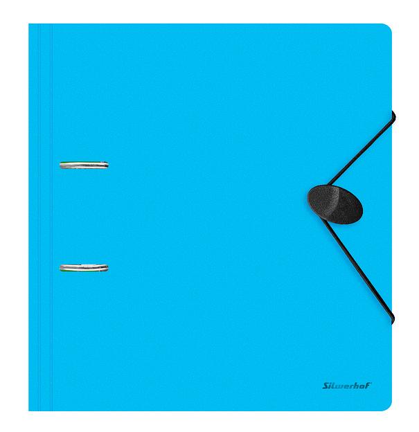 Папка-регистратор Silwerhof 355052 A4 70мм полифом голубой фото 1