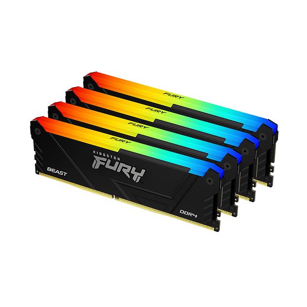 Модуль памяти Kingston Fury Beast RGB KF432C16BB2AK4/128 DDR5 DIMM 128Gb фото 1