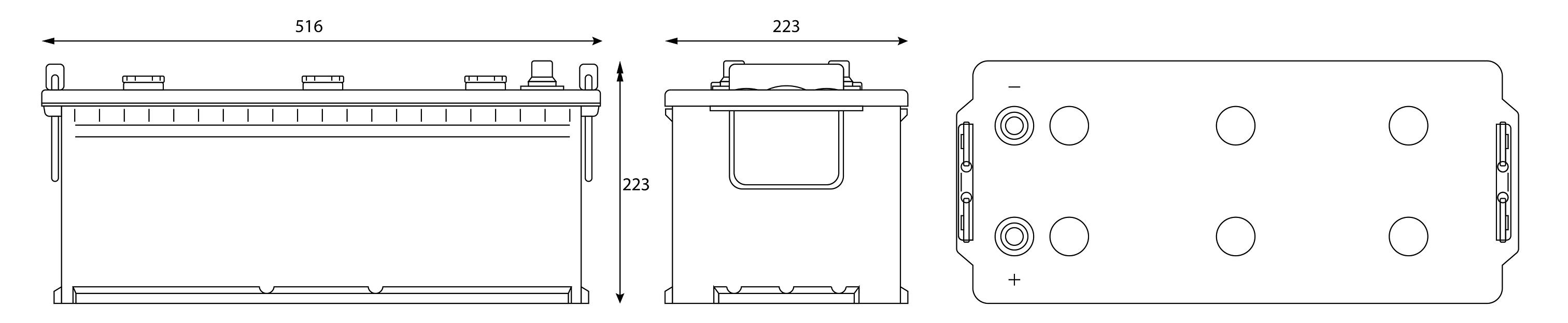 Аккумулятор Contact 190 А/ч, прямой полярности, болт ОПТ фото 3