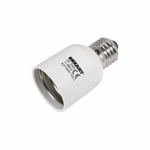 REXANT 11-8812 Переходник цокольный Е27-Е40 фото 1