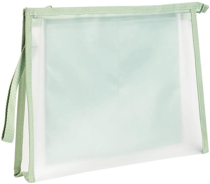 Папка на молнии ZIP Deli PP109GREEN A4 ЭВА прозрачный внутр. цвет молнии зеленый 2 внутр. кармана фото 1