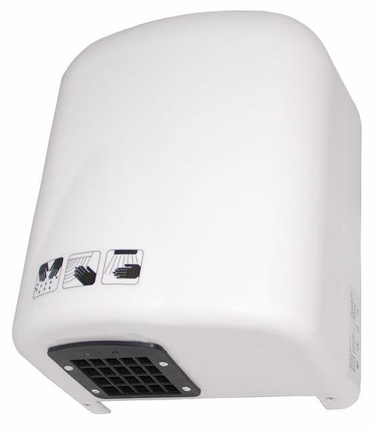 Сушилка для рук G-teq 8826 PW, 1650 Вт, 1,65 кВт, пластик белая фото 2