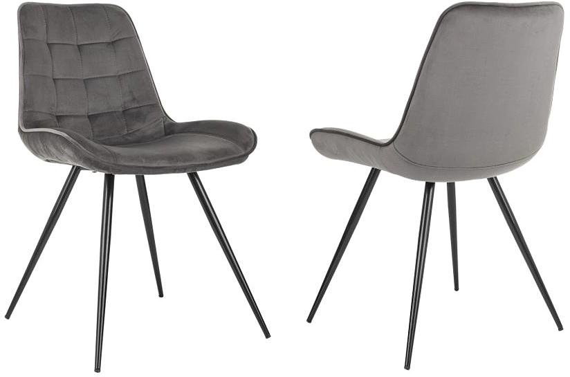 Стул для дома Бюрократ CH-K2_2 комплект 2шт т.серый Holland 18 металл черный на ножках (CH-K2_1/HL18_2) фото 1