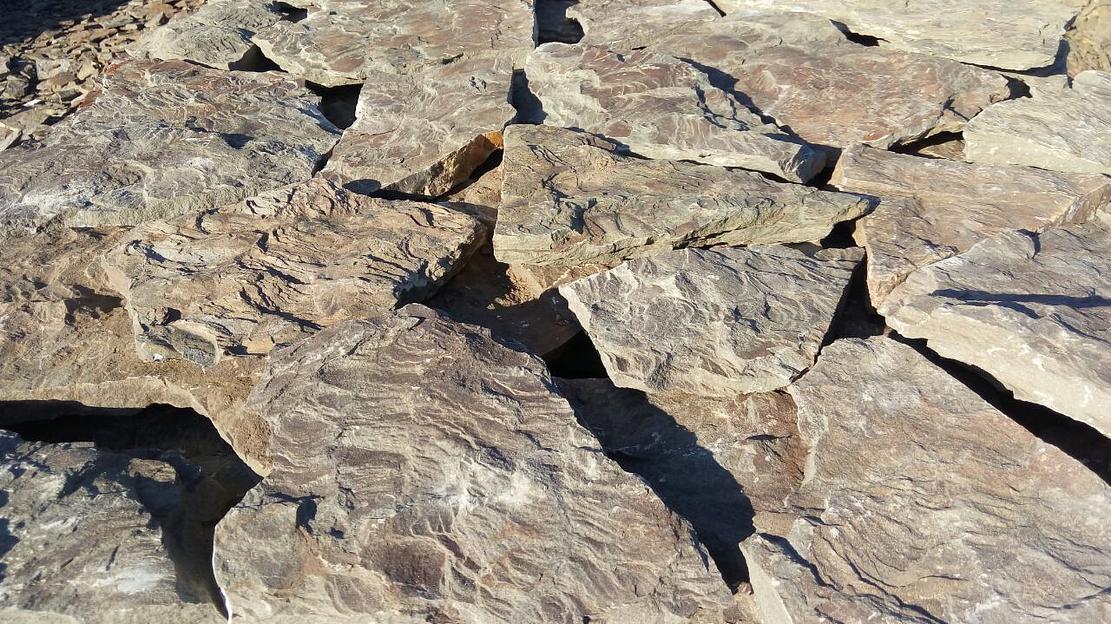 Песчаник плитняк Дракон Серый /м2 (40-50 мм) фото 1