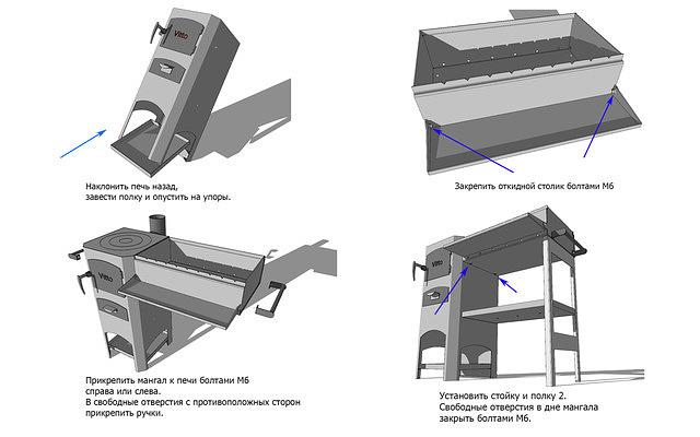 Беседка «Скандинавия» 5×3 м + казан-мангал + мягкие окна фото 2
