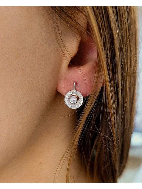 Серьги с крупным фианитом 925 фото 4