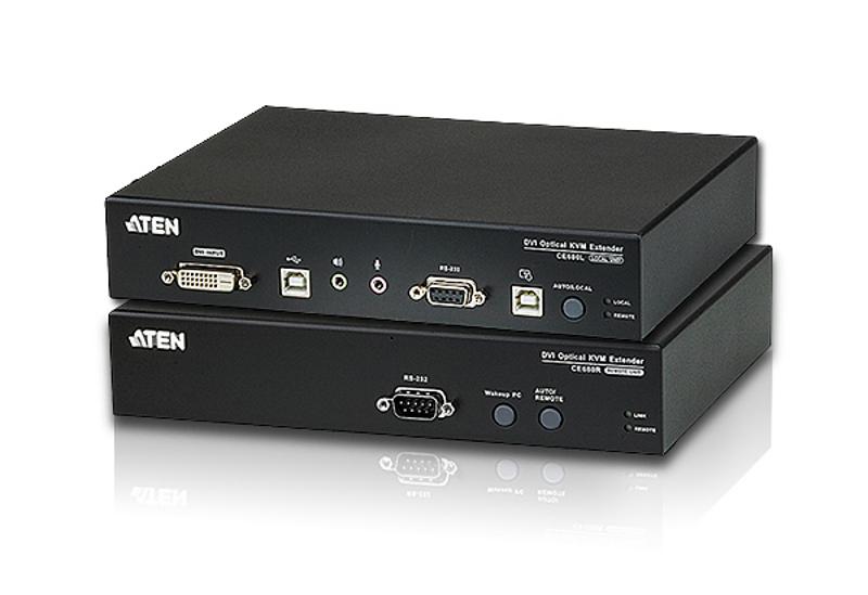 Удлинитель ATEN USB DVI Optical KVM Extender (1920 x 1200@600m) (CE680-AT-G) фото 1
