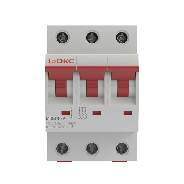 Выключатель автоматический трёхполюсный 16А C MD63N-3PC16 6кА фото 2