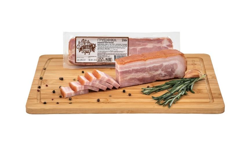 Грудинка варёно-копчёная, в/у «Остожье» 250 г фото 1