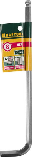 KRAFTOOL HEX-Ball 8 мм, шестигранный ключ с шаром, Cr-Mo (27437-8) фото 2