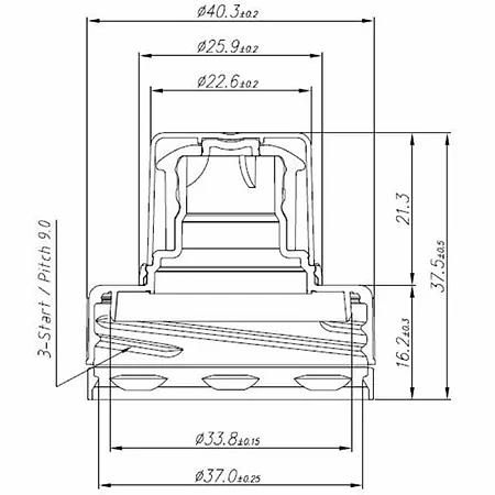 Пластиковый колпачок «Corvaglia 38mm sports cap» фото 2
