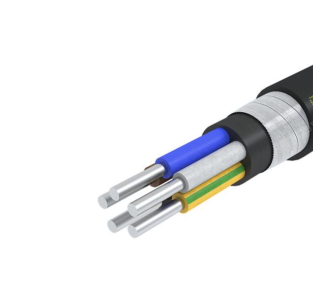 Кабель силовой Энергокомплект АПвБШв 5×35 ок (N, PE) — 0,66 ОПТ фото 1