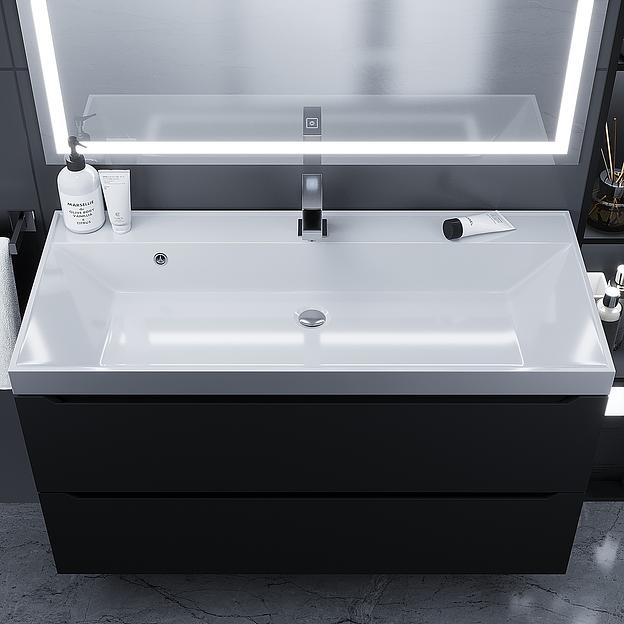 Раковина для ванной комнаты Uperwood Classic 100 см, прямоугольная фото 2