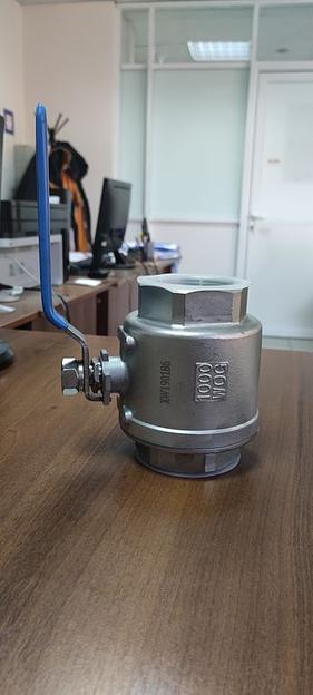 Кран нержавеющий шаровый муфтовый Ду 40 AISI 304 для труб 1000 WOG фото 1